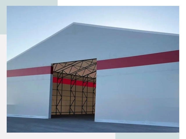 Быстровозводимые ангары в Гатчине