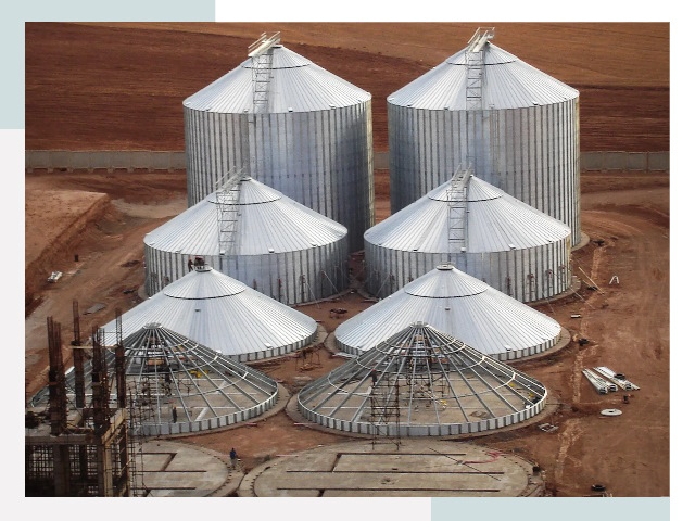 Строительство зерновых силосов в Гатчине