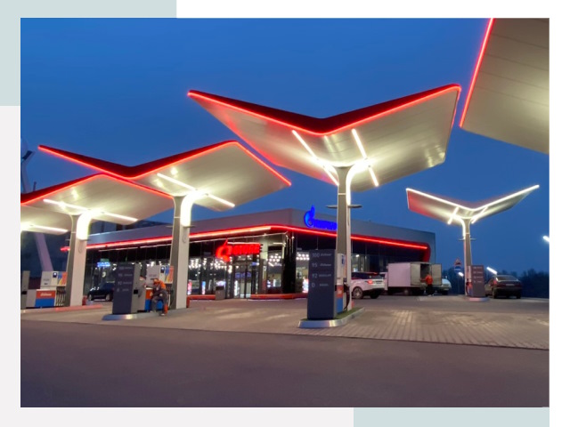 Навесы для АЗС в Гатчине