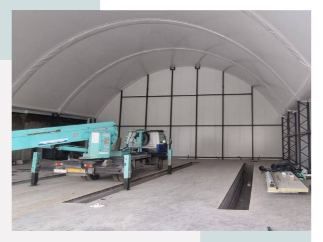 Внутреннее оснащение ангаров в Гатчине