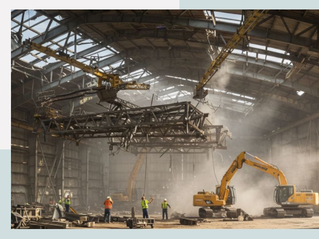 Демонтаж ангаров в Гатчине от 617 руб. за м²