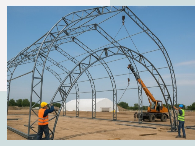 Монтаж ангаров в Гатчине от 617 руб. - Надежно и быстро